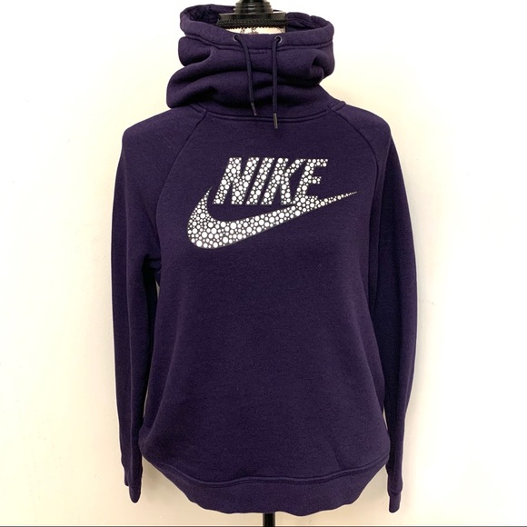 Nike Tops - Purple Nike tunnel neck hoodie w/Silvertone logo
